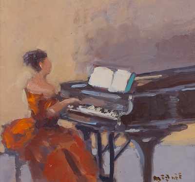 Appraisal: Frederick Hale McDuff American - Piano Recital Oil on masonite