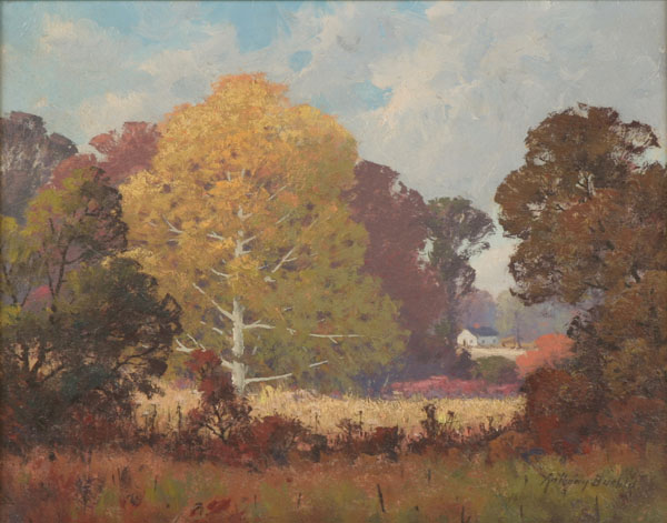 Appraisal: Anthony Buchta American - Brown County autumn landscape oil on