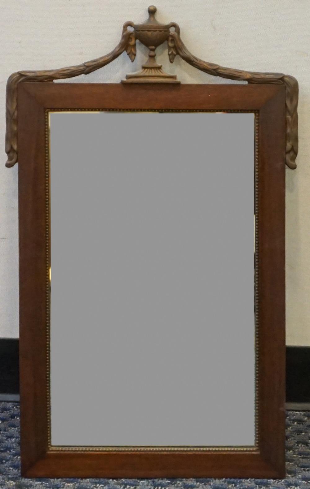 Appraisal: FEDERAL STYLE PARTIAL GILT GESSO MAHOGANY MIRROR FRAME X IN