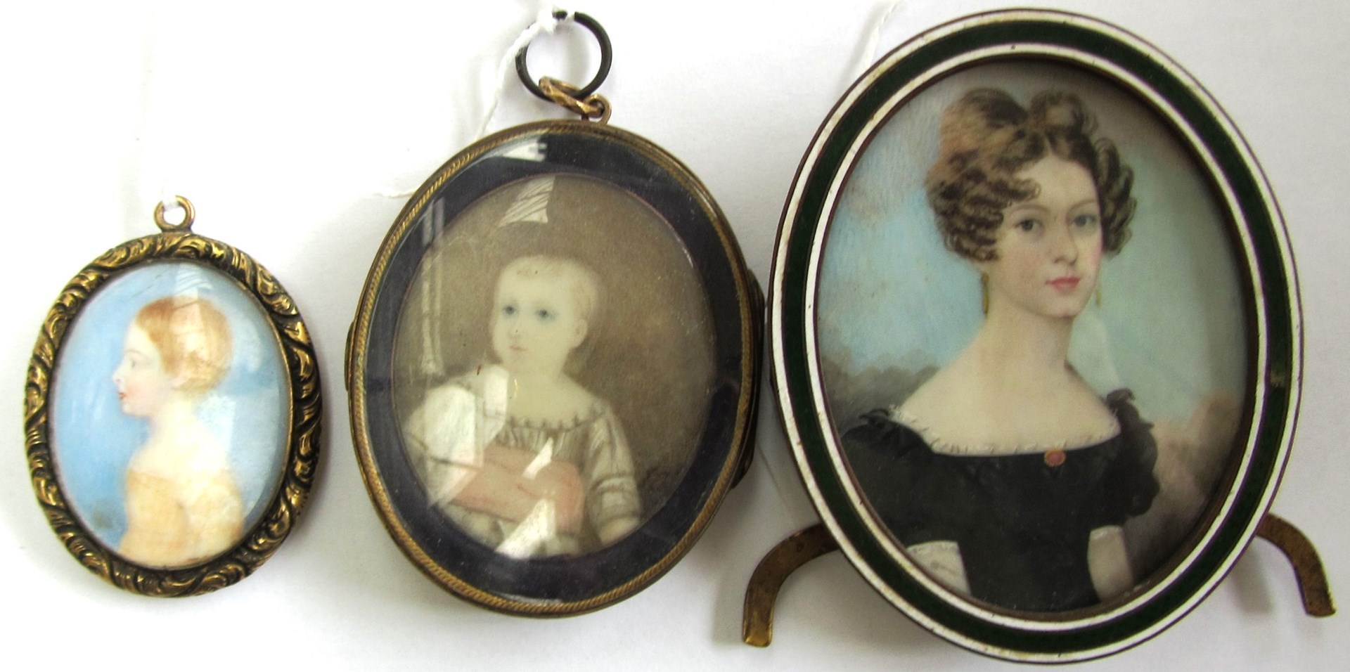 Appraisal: Mid- th Century English school portrait miniature of a young