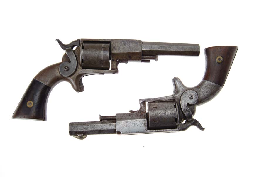 Appraisal: LOT OF TWO ALLEN WHEELOCK TOP EXTRACTOR POCKET REVOLVERS Cal