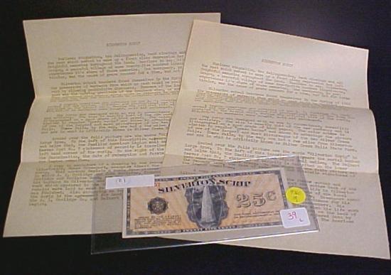 Appraisal: CURRENCY ca Silverton Oregon Depression Scrip two of each denomination