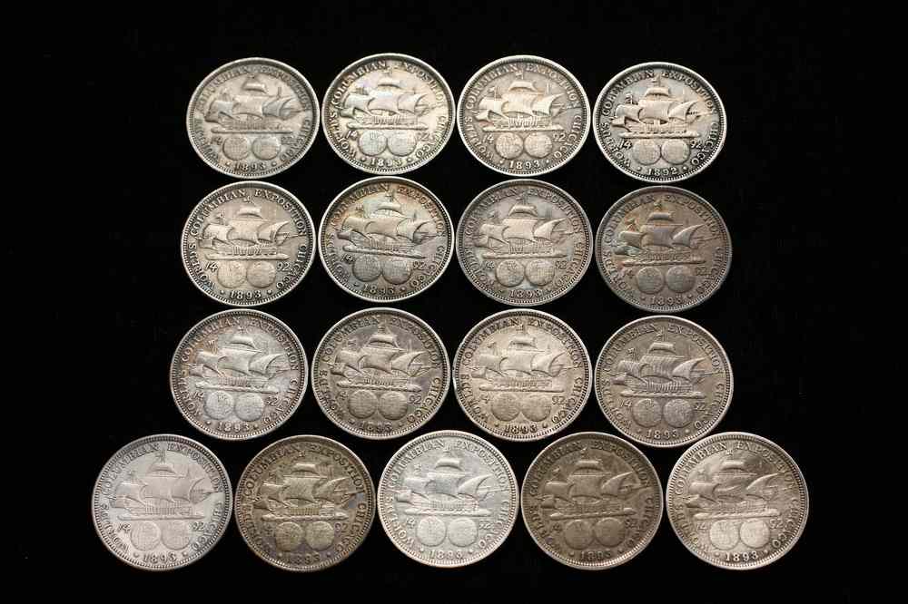 Appraisal: COINS - Lot of Columbian Exposition half dollars ungraded