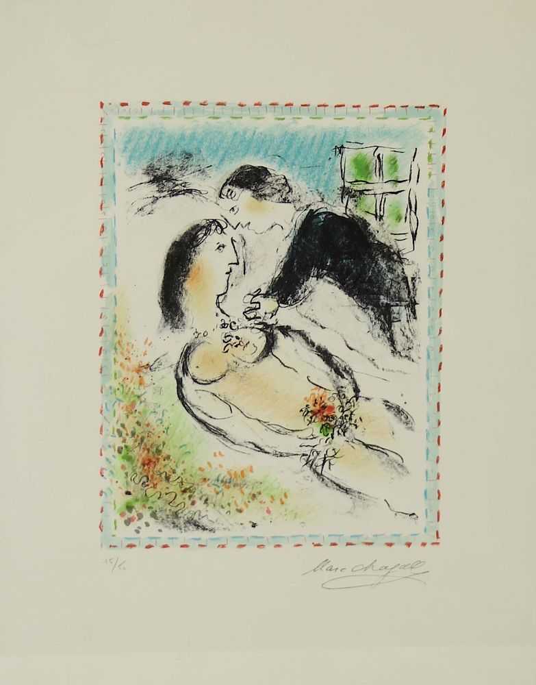 Appraisal: MARC CHAGALL RUSSIAN ACTIVE IN FRANCE - Color Lithograph L'Hymenee