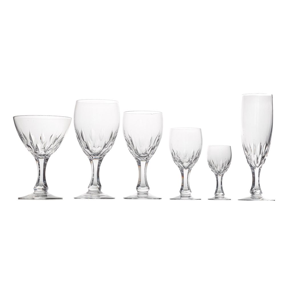 Appraisal: Kosta Boda Fontaine Partial Stemware Service pieces includes champagne flutes