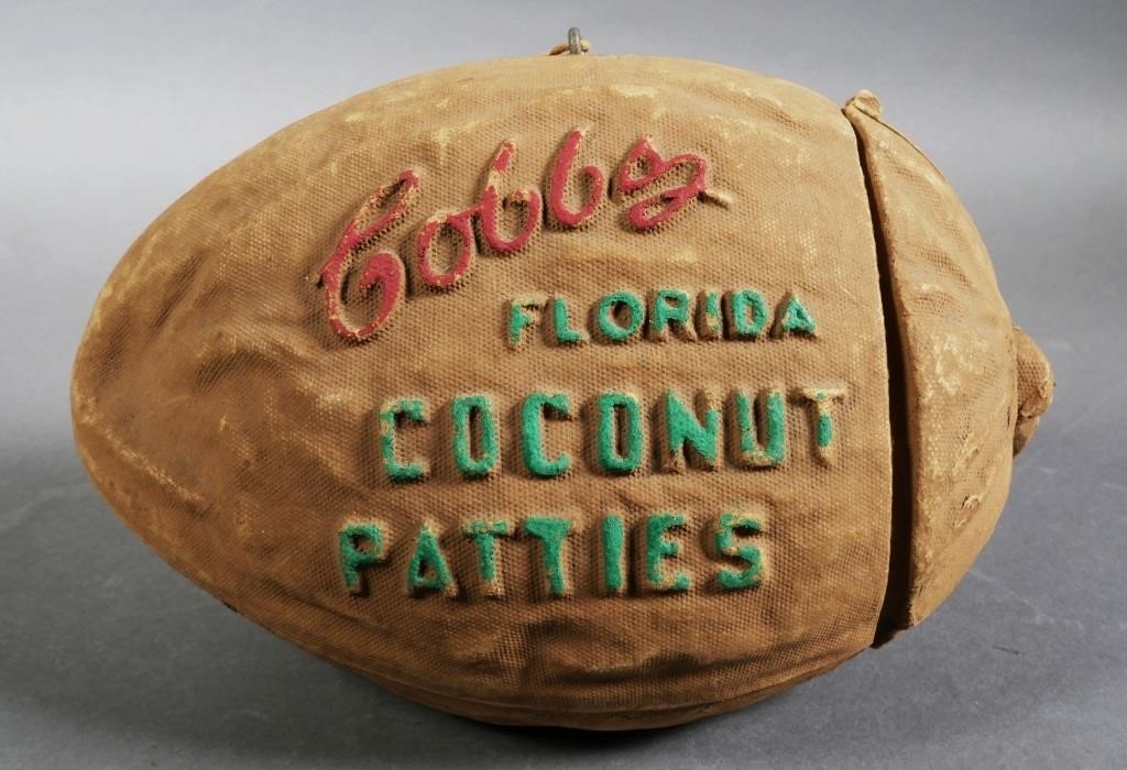 Appraisal: MIAMI COBB'S COCONUT PATTIES PAPIER MACHE BOXCobb made superb chocolate-covered