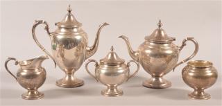 Appraisal: Gorham Sterling Silver Piece Coffee and Tea Service Gorham Sterling