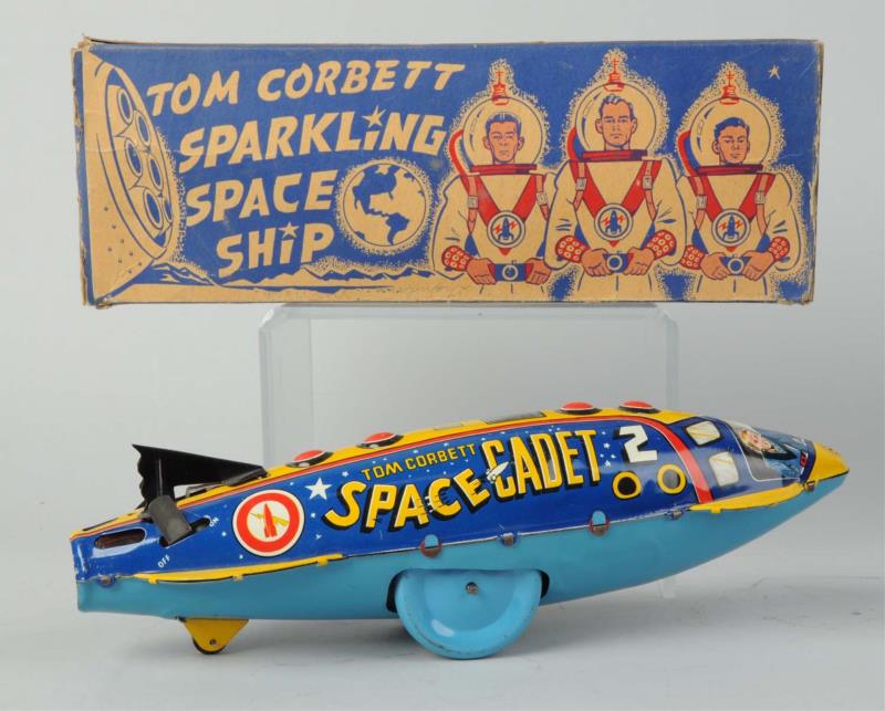 Appraisal: Marx Tin Litho Tom Corbett Sparkling Space Ship In original