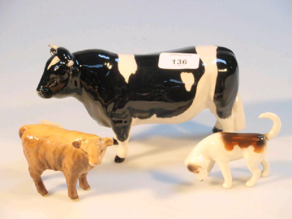 Appraisal: A Beswick champion Coddington Hilt Bar Friesian bull together with