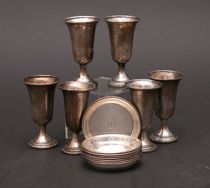 Appraisal: Sterling Silver Cordials Liners Proceeds for the sale of this