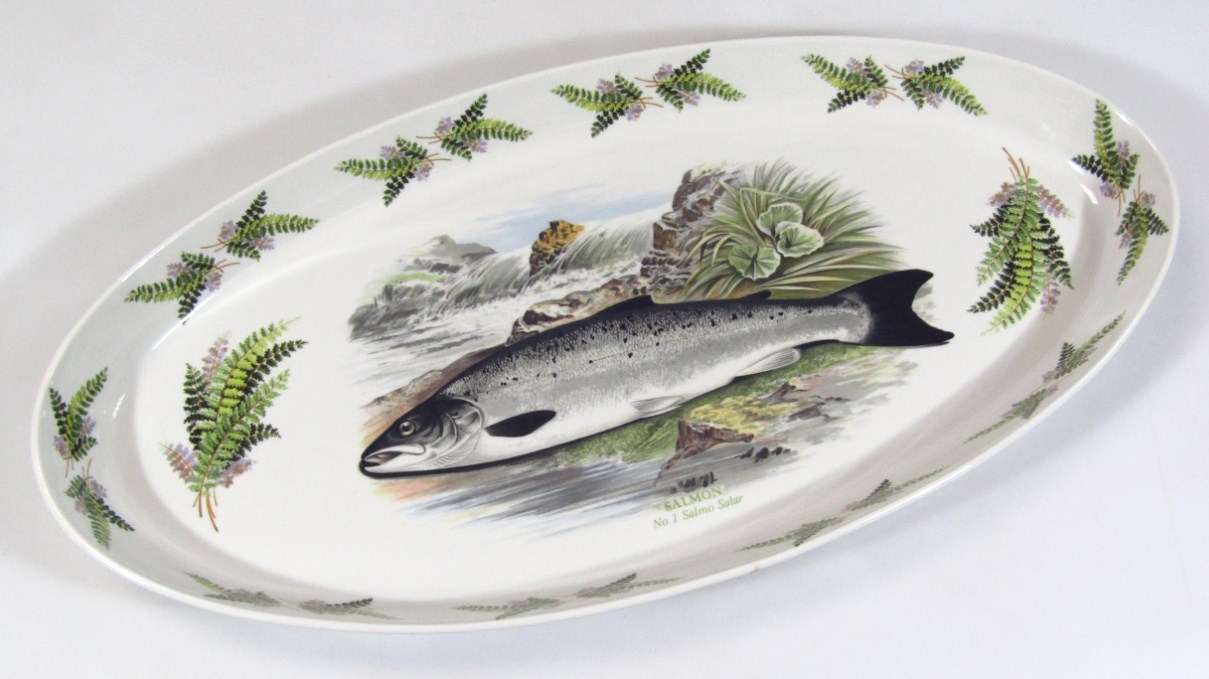 Appraisal: A thC Portmeirion pottery fish plate Salmon no Salmo Salar