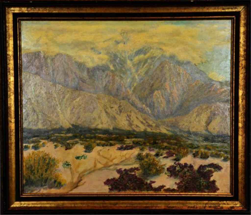 Appraisal: ARIZONA LANDSCAPE OIL ON CANVAS SIGNEDPeaceful Arizona mountainscape signed LL