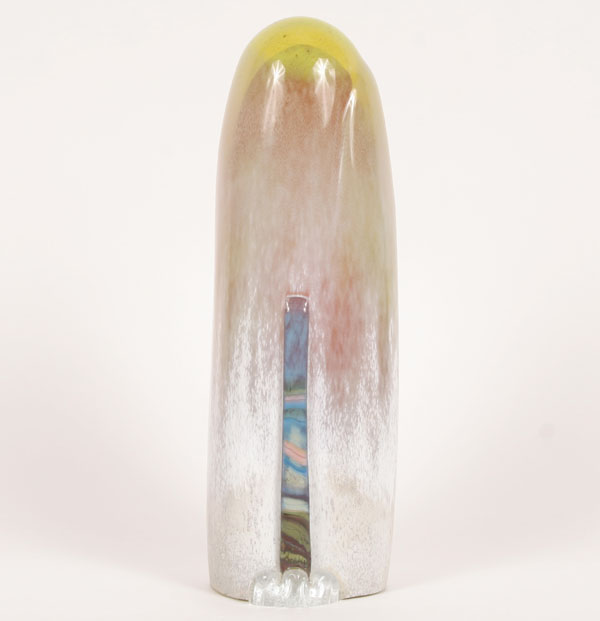 Appraisal: Vernon Brejcha studio glass sculpture decorated and applied obelisk with