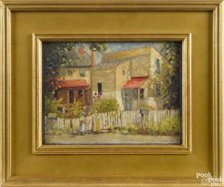 Appraisal: Charles W Patterson American - oil on board street scene