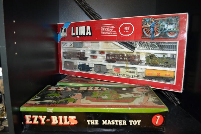 Appraisal: BOXED LIMA TRAIN SET AND TWO EZY-BILT SETS BOXED UNCHECKED