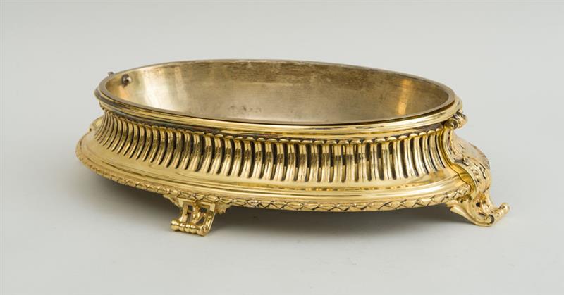 Appraisal: NAPOLEON III GILT-BRONZE CENTERPIECE With liner x in From a