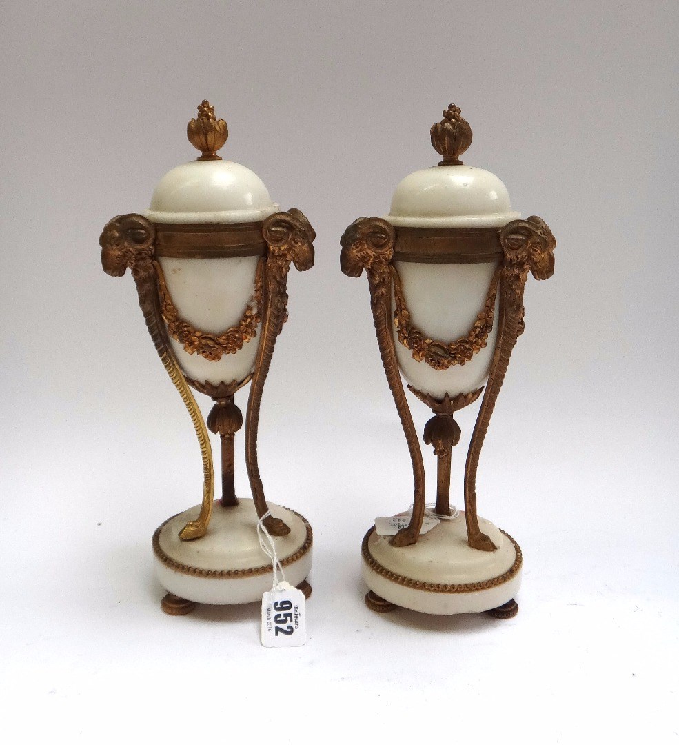 Appraisal: A pair of Empire style castolettes late th century cast