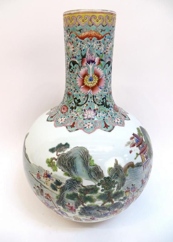 Appraisal: Qianlong Children Bulbous Vase Qianlong Children Bulbous Vase Description Bulbous