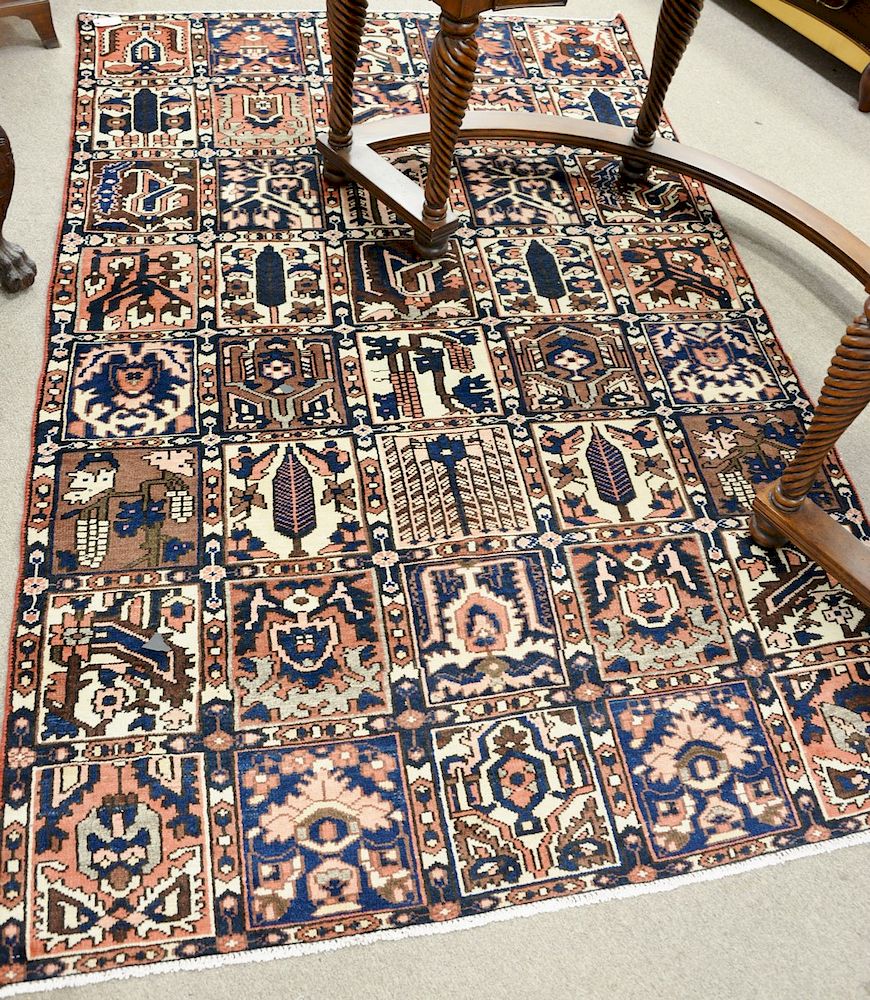 Appraisal: Oriental scatter rug ' x ' Oriental scatter rug '