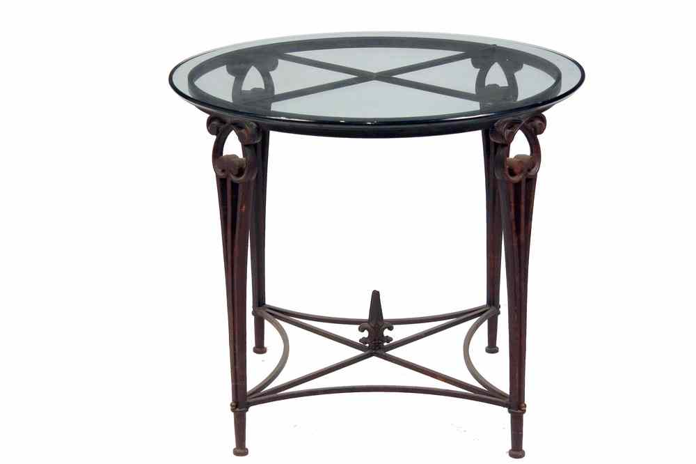 Appraisal: DESIGNER ROUND IRON TABLE BASE - Contemporary Round Iron Table