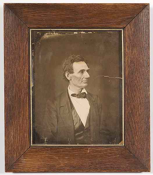 Appraisal: Political Americana - Lincolniana Abraham Lincoln Photograph By Hesler Printed