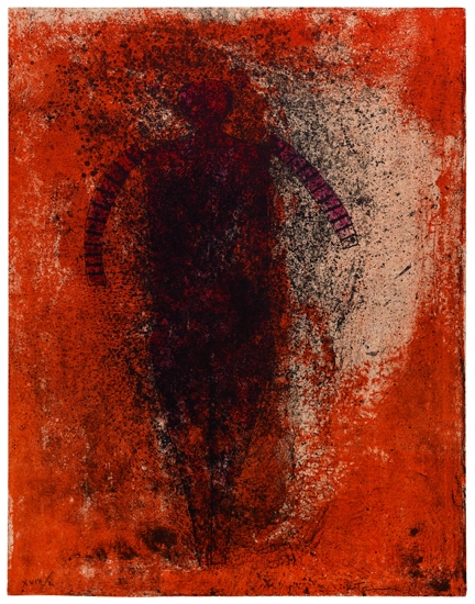 Appraisal: RUFINO TAMAYO Hombre Obscuro Color lithograph on Japon nacr x