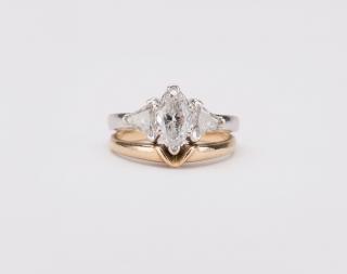 Appraisal: K White Gold and Diamond Ring K White Gold and