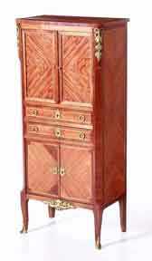 Appraisal: Louis XV style marquetry inlaid kingwood cabinet early th century