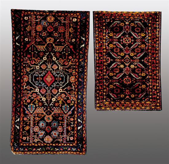 Appraisal: Persian Hamadan carpets ' x ' and ' x '