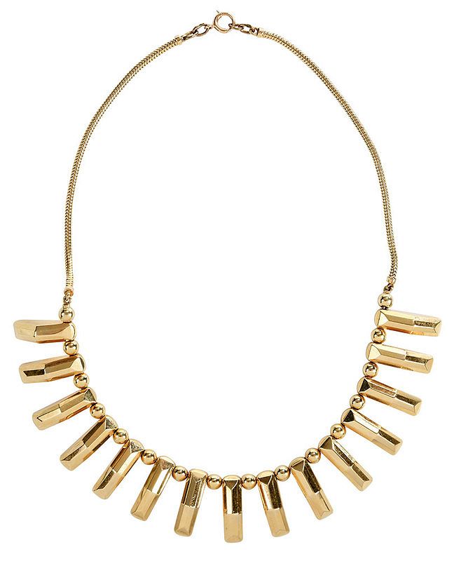 Appraisal: Retro kt Necklace faceted bar drops on flexible neckwire and