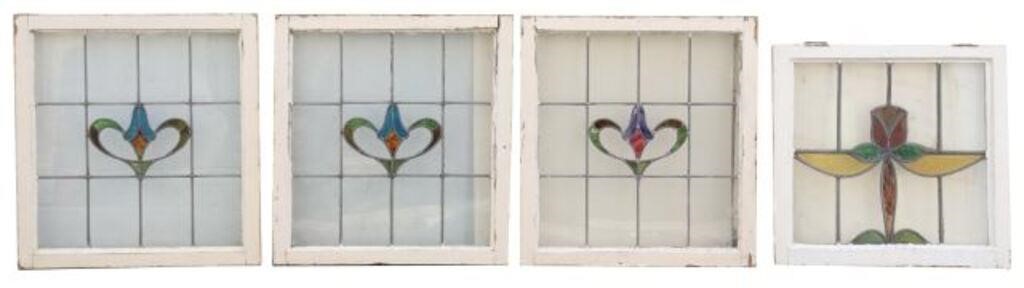 Appraisal: lot of English architectural stained and leaded glass windows early