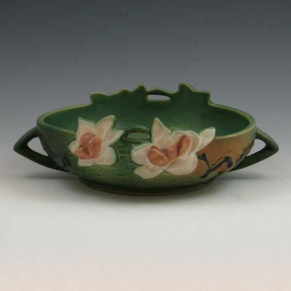 Appraisal: Roseville Magnolia bowl in green Marked Roseville USA - ''