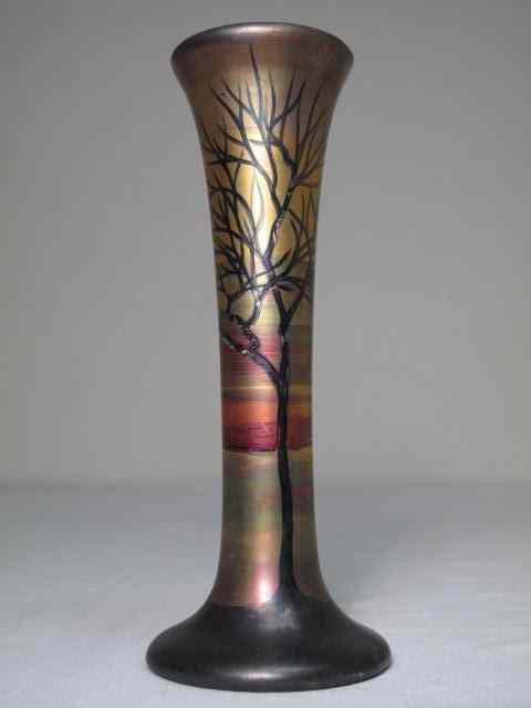 Appraisal: Weller Lasa bud vase Measures '' tall Signed Weller -