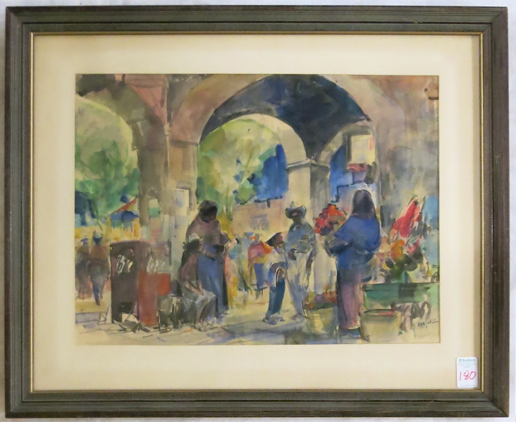 Appraisal: FRED BRUCE MARSHALL WATERCOLOR ON PAPER Washington Oregon - Mexican