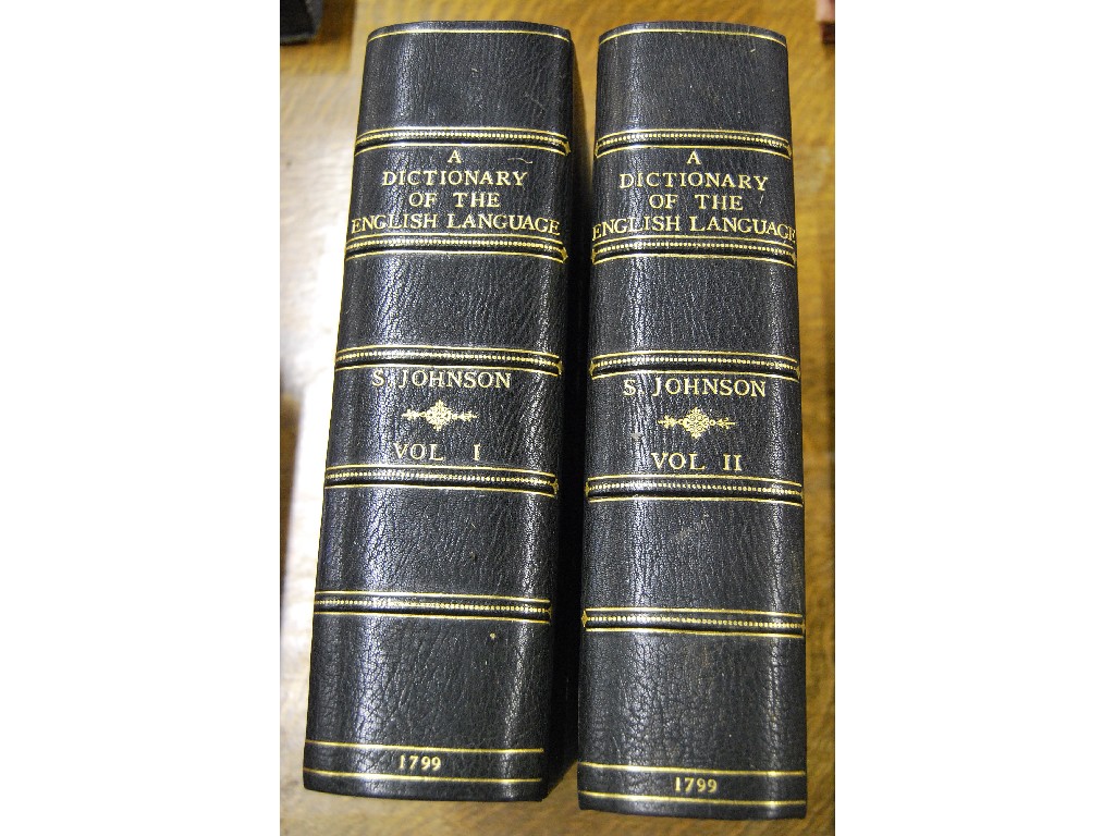 Appraisal: Johnson Samuel A Dictionary of the English Language two volumes