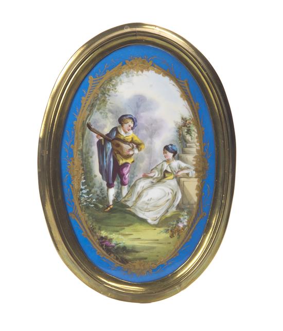 Appraisal: Sale Lot A Sevres Style Porcelain Plaque of oval form