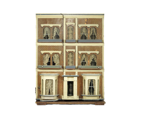 Appraisal: A Large three story painted wooden dolls town house and