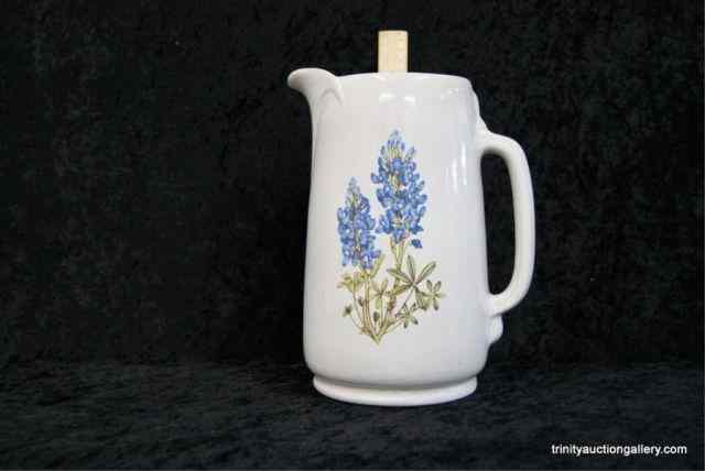 Appraisal: Frankoma Pottery Large Bluebonnet PitcherThis is for a very nice