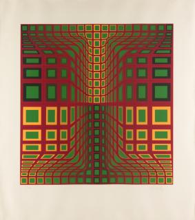 Appraisal: VICTOR VASARELY Hungarian French VICTOR VASARELY Hungarian French - Geometrical