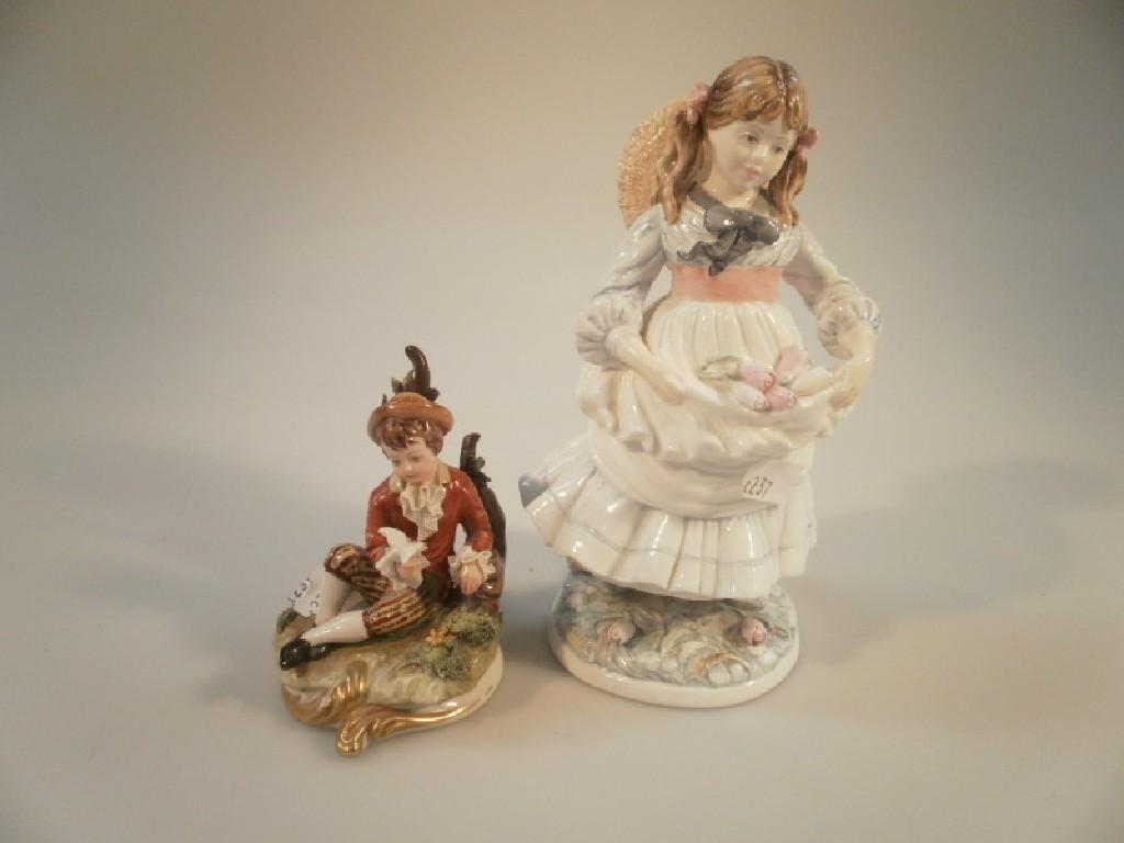 Appraisal: A Coalport figurine of a young girl 'childhood days' and