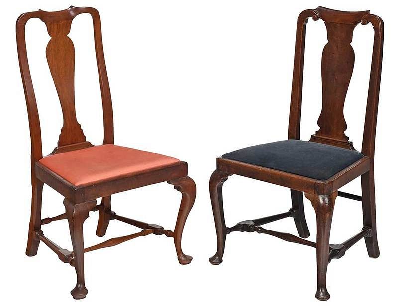 Appraisal: Two Similar Queen Anne Side Chairs New England th century