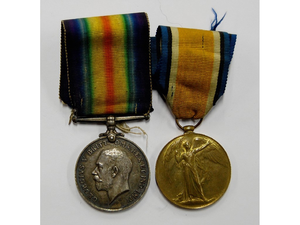 Appraisal: A WWII casualty pair to Pte H C Alford Northamptonshire