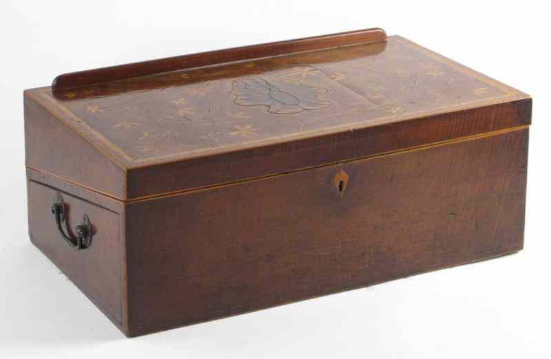 Appraisal: Finely Inlaid Multi-Functional Desk th century incredible attention to detail