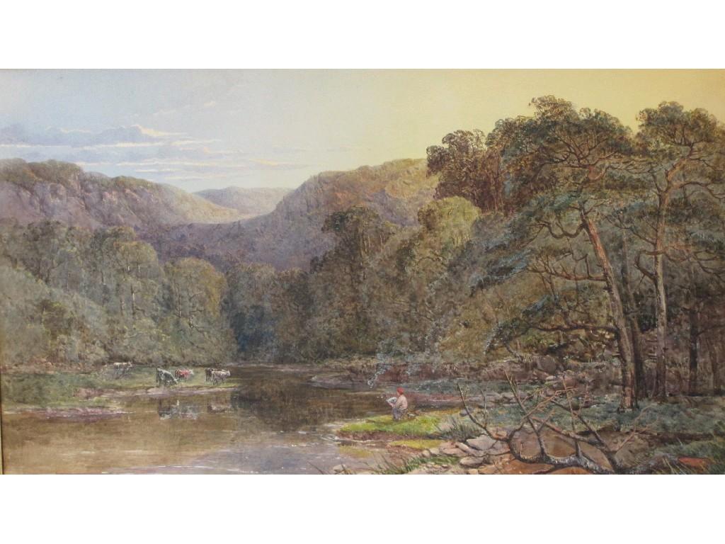 Appraisal: ROSA MULLER fl c - River Scene near Criccieth N