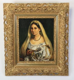 Appraisal: Giclee after Raphael 'Le donna velata' h Giclee after Raphael