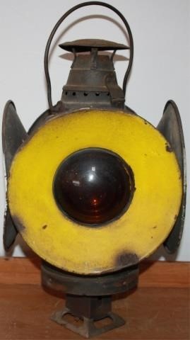 Appraisal: DRESSEL ARLINGTON RAILROAD SWITCH LANTERN WIDE HIGH WITH HANDLE SOME