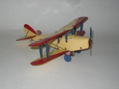 Appraisal: A Meccano bi-plane painted in red and cream long