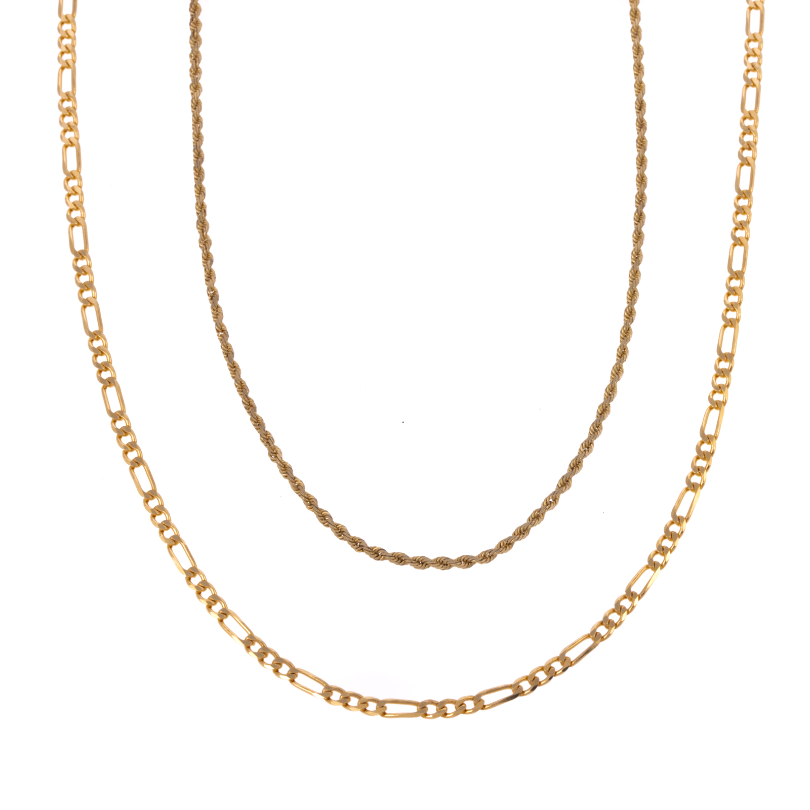 Appraisal: AN K FIGARO CHAIN GOLD TWISTED ROPE CHAIN K yellow