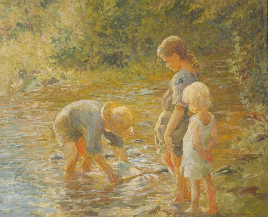 Appraisal: ADAM EMORY ALBRIGHT OIL ON CANVAS Illinois California - Children