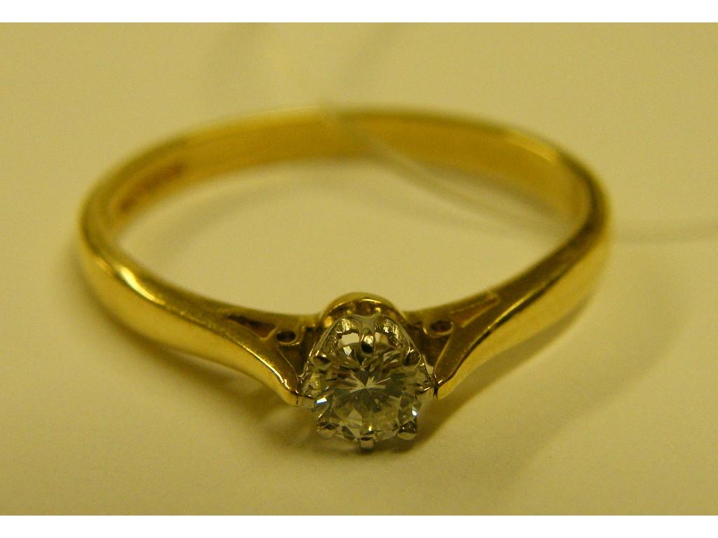 Appraisal: S B ct diamond solitaire ring ct size M N